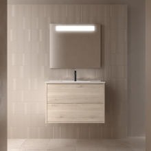 Optimus Unterschrank 800 2 Schubladen + Waschbecken NATURAL