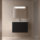 Optimus Unterschrank 800 2 Schubladen + Waschbecken BLACK...