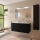 Optimus Unterschrank 1200 4 Schubladen + Waschbecken BLACK SATIN