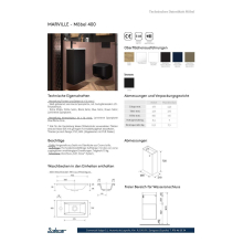 Komplett-Set MARVILLE WHITE SATIN + Waschtisch + Spiegel + Leuchte