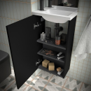 Komplett-Set MARVILLE BLACK SATIN + Waschtisch + Spiegel...
