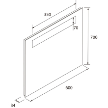 Salger Spiegel ALCOR 600 mit Led-Leuchte und Anti-Beschlag 600 x 700 mm