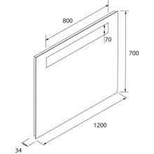 Salger Spiegel ALCOR 1200 mit Led-Leuchte und Anti-Beschlag 1200 x 700 mm