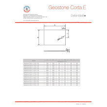 Schröder Rechteckduschwanne Geostone Corta E 120x100x2 cm