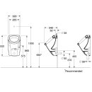 V+B Absaug-Urinal Saval 2.0 Zulauf von oben 320x545x340mm...