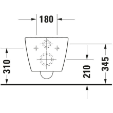Duravit Wand-WC ME by Starck Compact 480 mm Tiefspüler, rimless, Durafix, weiss