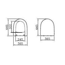 Vitra L300 Black WC-Sitz slim, softclose