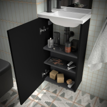 Badezimmermöbel MARVILLE BLACK SATIN + Waschtisch