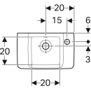 Geberit Handwaschbecken Renova Compact mit Hahnloch R,...