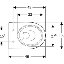 Geberit Stand-Tiefspül-WC Renova Abg hor teilgeschl. Form 490mm Ausld. we