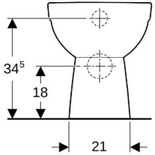 Geberit Stand-Tiefspül-WC Renova Abg hor teilgeschl. Form 490mm Ausld. we