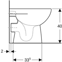 Geberit Stand-Tiefspül-WC Renova Abg hor teilgeschl. Form 490mm Ausld. we
