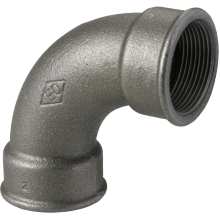 Atusa Bogen Nr. 2A schwarz, kurz, 90 Grad, I/I 1/2