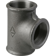Atusa T-Stück Nr. 130 schwarz 1/2"