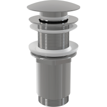 alcadrain Ablaufventil für die Waschbecken CLICK/CLACK 5/4" Ganzmetal ohne Überlauf, großer Stopfen Chrom, für die Waschbecken aus Kunststoff und Glas