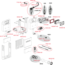 Alcadrain AM115/1000E Renovmodul Ecology Vorwandinstallationssystem für Einmauerung