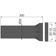 alcadrain M148 Anschlussstutzen für WC 300 mm