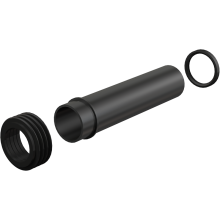 alcadrain Anschluss für Wand-WC mit Gummimanschette, Ø 45 mm, Länge 200 mm, PP, schwarz