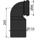 alcadrain M906 Ablaufbogen komplett DN90/110