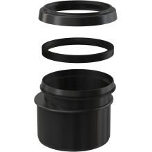 alcadrain Abflussreduzierung für Wand-WC, exzentrisch 7 mm, DN 90 × DN 110, Länge 98 mm, PE, schwarz