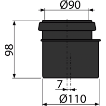 alcadrain M907 Reduktion komplett DN90/110