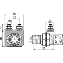 Alcadrain P103 Wasserzuleitung Konsole 1/2" für Bidet