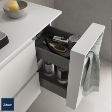 Schrankelement wandhängend ALLIANCE 300 mit zwei verdeckten Schubladen WHITE COTTON 300 x 540 x 450 mm