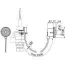 Alcadrain MPO11 Manuelle pneumatische Fernauslösung,...