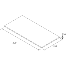 Waschtischplatte ohne Bearbeitung Black Velvet 1200x16x460mm
