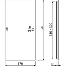 Alcadrain Badewannetür für Wartungsöffnung 150x300, Weiß