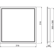Alcadrain Badewannetür für Wartungsöffnung 300x300, Weiß