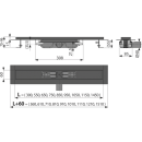 Alcadrain APZ101BLACK Low Duschrinne mit Rand für...
