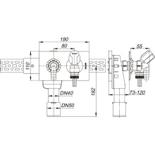Dallmer Wand-Waschgeräte-Siphon 406 für waagerechten Einbau DN 40/50