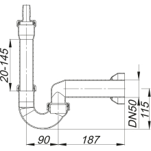 Dallmer Waschgeräte-Siphon 111 DN 50