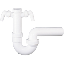 Dallmer Röhren-Siphon 100/2 m 2 Waschgeräte-Anschlüssen 11/2 xDN 50