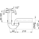 Dallmer Röhren-Siphon 100/2 m 2...