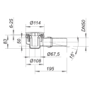 Dallmer Brausewannenablauf Orio DN 50 Haube verchromt