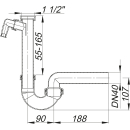 Dallmer Röhren-Siphon 100/1 m 1...