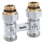 Caleffi Zweirohr-Hahnblock 1/2" AG, DG-Form