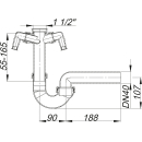 Dallmer Röhren-Siphon 100/2 m 2...