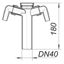 Dallmer Tauchrohr 010/2 m zwei Winkelschlauchtüllen...