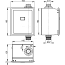 Alcadrain ASP3 Automatischer WC-Spüler, verchromt,...