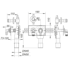 Dallmer Wand-Waschgeräte-Siphon 405 DN 40/50
