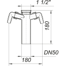 Dallmer Tauchrohr 010/2 m zwei Winkelschlauchtüllen...