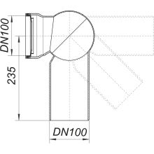 Dallmer Atlasbogen DN 100 verstellbar weiß