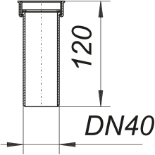 Dallmer Tauchrohr 010/0 ohne Winkelschlauchtülle 11/2 xDN 40
