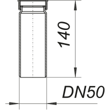 Dallmer Tauchrohr 010/0 ohne Winkelschlauchtülle 11/2 xDN 50