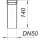 Dallmer Tauchrohr 010/0 ohne Winkelschlauchtülle 11/2 xDN 50