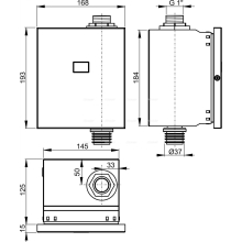 Alcadrain ASP3-KB Automatischer WC-Spüler, Metall, 6 V (Batterieversorgung)
