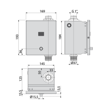 Alcadrain ASP3-KTB Automatischer WC-Spüler mit manueller Steuerung, Metall, 6 V (Batterieversorgung)
